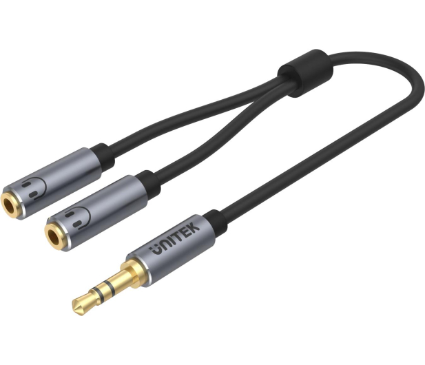 UNITEK Adapter Jack 3.5mm - 2x Jack 3.5mm Y-C956ABK - 326048 - zdjęcie 2